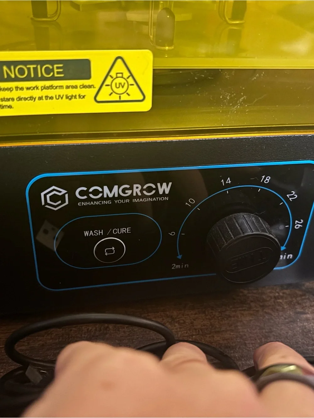 Yellow Resin 3D Printer with Curing Station
